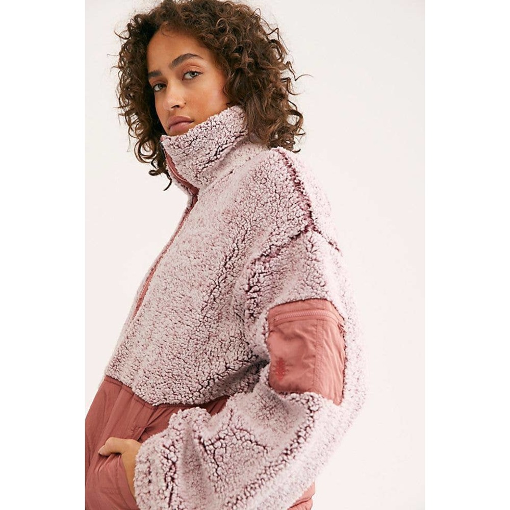 Free People Movement Pink Sherpa Pullover Coat - Picture 11 of 11